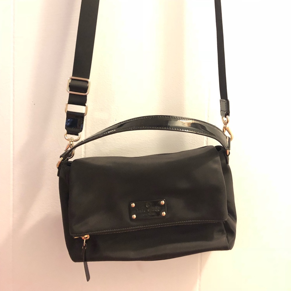 Kate Spade Black Vinyl Crossbody Bag
